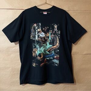 Supreme | Men's T-Rex Tee Lady Liberty New York Graphic T-Shirt Black Size L